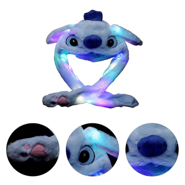 Hehkuva pehmolelu liikkuva hattu sarjakuva eläinlelut hattu Lilo ja Stitch hehkuva hattu lämmin hattu-Xin