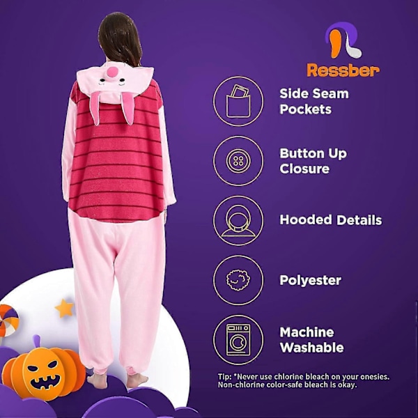 Voksen Onesie Pyjamas Dyr Onesie Halloween Kostyme Jul Pyjamas Onesie-Xin Piglet Small