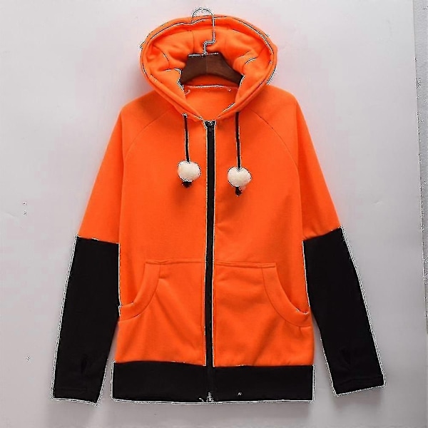 Animal Fox Øre Cosplay Kostumer Hættetrøje Varm Orange Sweatshirt Unisex Hættetrøjer-xindaren 2 M