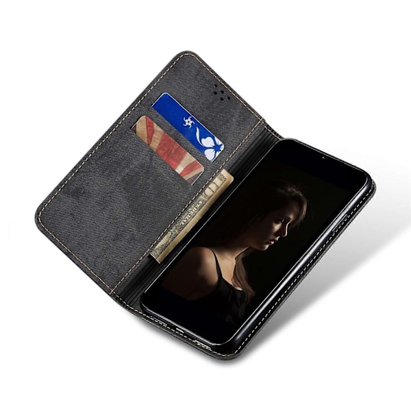 Kompatibel med Denim Textur Flip Läder Telefonfodral-xindaren Compatible with Motorola Moto G75 5G