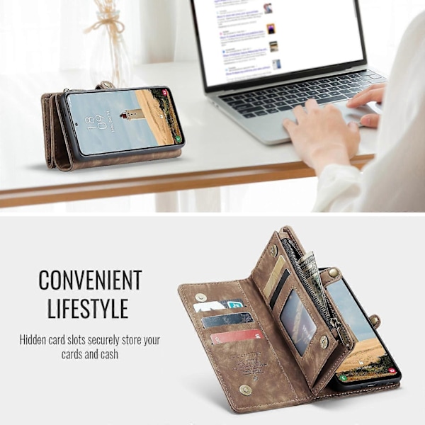 Kompatibel med CaseMe 008 Avtagbart Multifunktionellt Läder Telefonfodral-xindaren Compatible with Samsung Galaxy A36