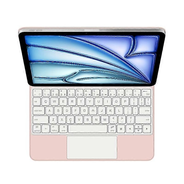 til iPad Air 13 (2024) (M2) Flydende Magnetisk Etui Bluetooth Tastatur med Multi-touch Trackpad - Pi-Xin Pink