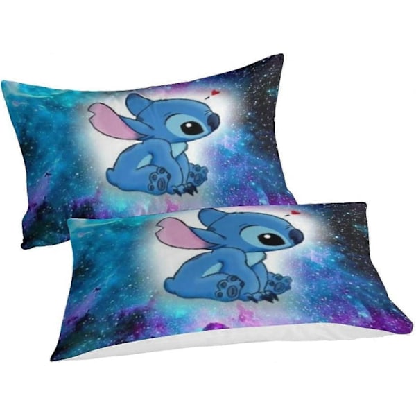 D Stitch Sengesæt med pudebetræk Sengesæt med lynlås Lilo & Stitch Dynebetræk Bløde mikrofiberdele til børn teenagere 135*200 CM-xindaren Single135x200cm