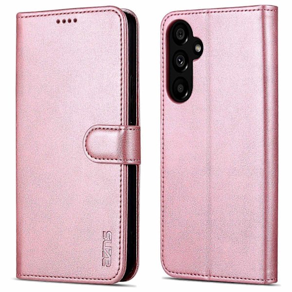 Samsung Galaxy A55 5G Nahkakotelo Lompakko Puhelimen Suojakotelo Magneettilukko - Xin Rose Gold