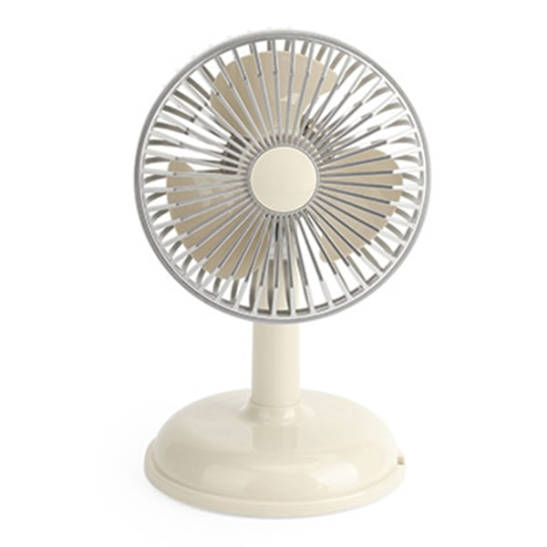 Compact USB rechargeable retro mining fan, bright yellow, perfect for summer-Xin