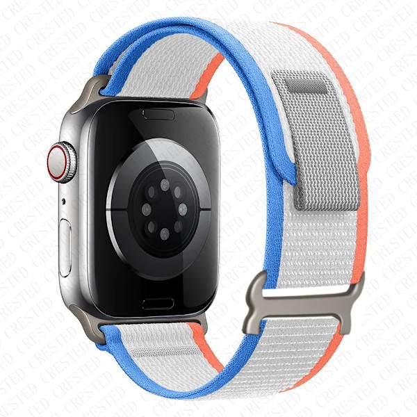 Trail Loop Apple Watch Ultra 2 -ranneke 49mm 44mm 40mm 45mm 41mm 38mm 42mm 40 45mm -ranneke iWatch Series 8 9 7 6 5 3 -ranneke sininen oranssi-Xin blue orange 42 44 45 49mm