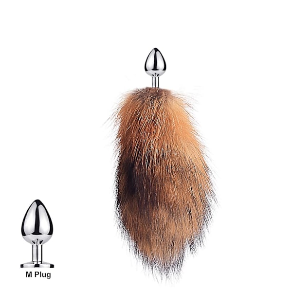 Haleplugg Foxehale Katte Små Rekvisitter Ekte Hår Liten Hale Avtakbar Hund Lek Sp-Xin Red Fox M