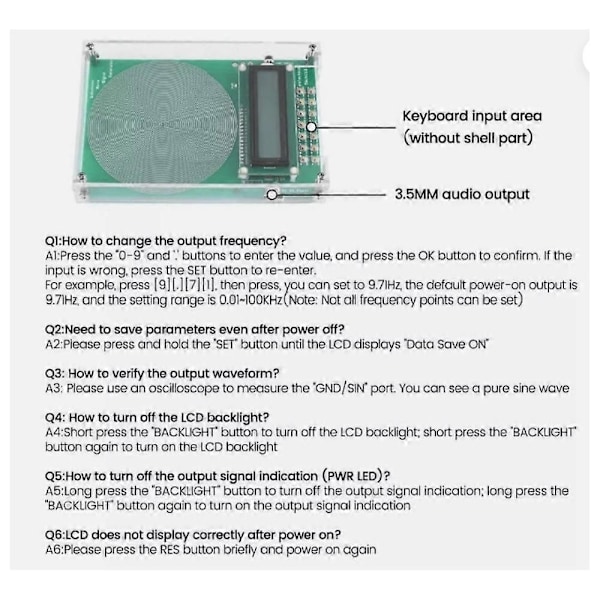 Healflux Custom Frequency Generator V2, Schumann Resonance Generator-xindaren Green