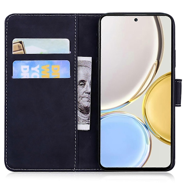 for Honor Magic 5 Lite 5G / X40 5G/X9a 5G Sommerfugl Print Fuld Beskyttelse Cover Læder Wallet Stand Telefon Case-Xin Black