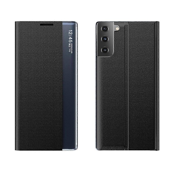 För Samsung Galaxy S21 4G/5G Synligt Fönster Flipfodral PU Läder Ställ Telefonfodral-Xin Style A