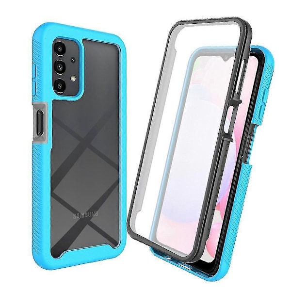 Samsung Galaxy A13 4g Bumper Cover Indbygget Skærmbeskytter Fuld Kropsbeskyttelse Cover-Xin Blue