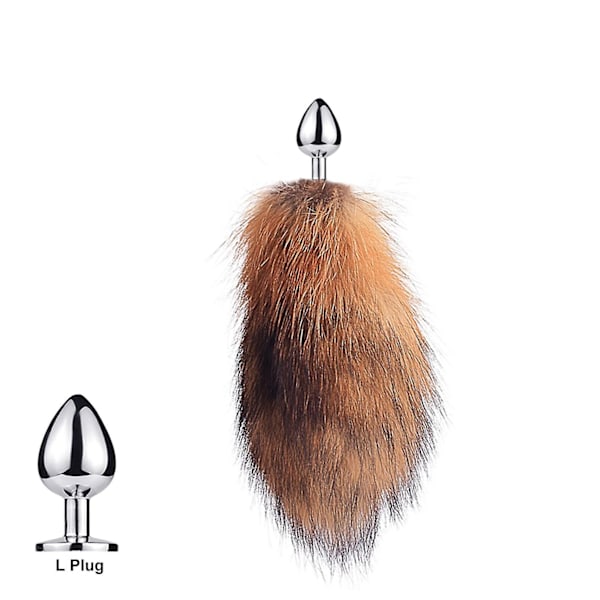 Svansplugg Rävsvans Katt Små Rekvisita Äkta Hår Liten Svans Avtagbar Hundleksak Sp-Xin Red Fox L