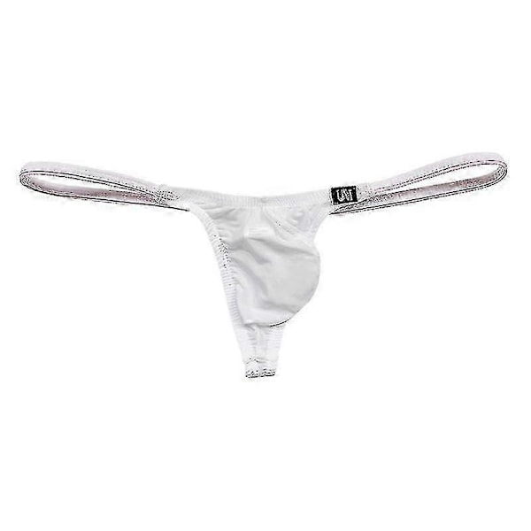 Miesten jääsilkki stringit Mini Micro Bikini G-string Uimahousut Tanga Alushousut Matala Vyötärö Miehen Seksikkäät Ranta-asut Sun-Xin XL(32-34inch)