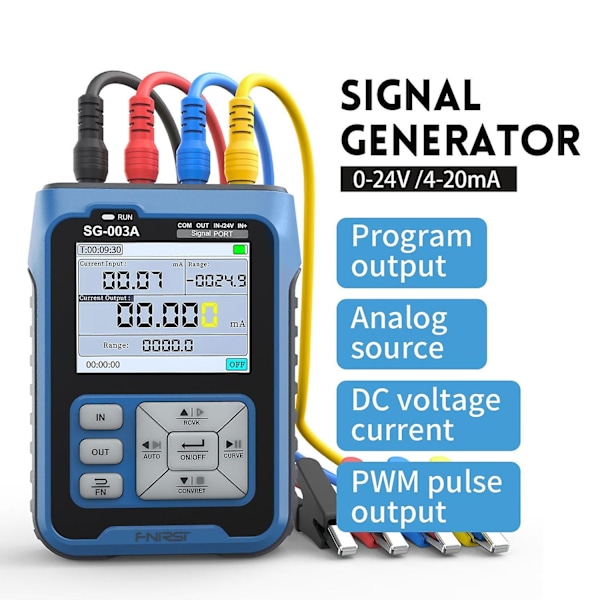 FNIRSI Portabel Handhållen 0-10V 4-20mAh Justerbar Strömspänningssimulator Signals Generator Källa-Xin