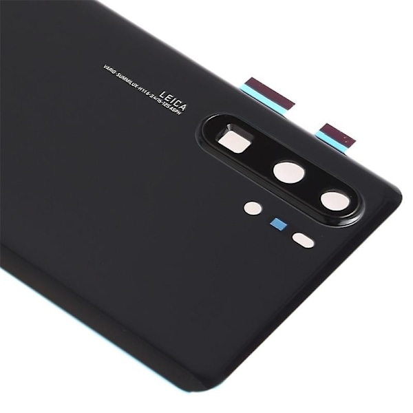 til Huawei P30 Pro Batteri Cover med Klæbemærke+Kameraglas Cover - Sort-Xin Black