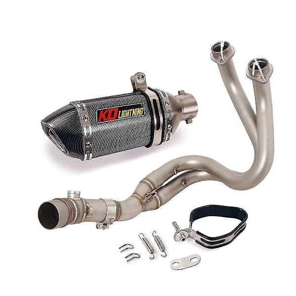 Kompatibel med Kawasaki Z650 Ninja 650 Versys 650 Z650RS Motorcykel Avgassystem Främre Anslutningsrör 51mm Ljuddämpare Escape-xindaren H