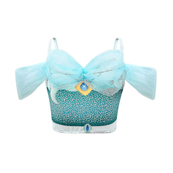 Jasmine Princessklänning Flickor Maskeraddräkt Födelsedag Halloween Festdräkt 3-delars set-Xin 3 pcs 100