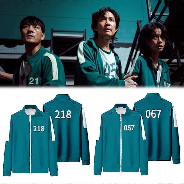 Unisex Squid Game urheilupuku 001 456 218 067 miesten ja naisten roolipelivaatteet - Xin No.218 3XL