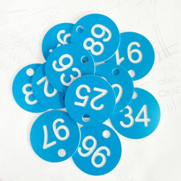 Nummererte merkelapper Klesmerker Kleshenger Kontorindeks Forsyning 1-100 Nummer-xindaren Black