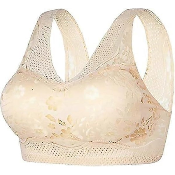 Ortopedisk BH för Kvinnor, Anti-Häng BH för Äldre Kvinnor, Hållningskorrigerande BH, Andningsbar Push up BH - Xin Beige XX-Large