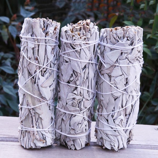 Aroma Leaf Bundle Salvie Smudge Sticks Meditation Duft Smudging Ritualer Røg Værktøjer Hjem Rengøring Røgelse-Xin