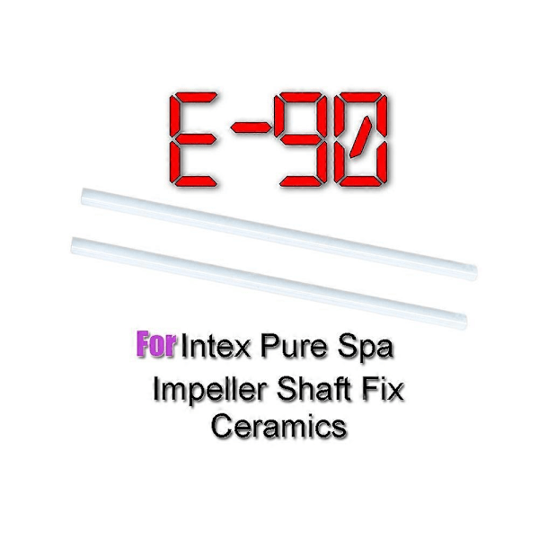 2 stk. keramisk aksel for Intex Pure Spa Whirlpool Impeller Pumpe Fiks E90 Feil Aksel (2 stk. keramisk aksel med 4 gummikapper)-Xin