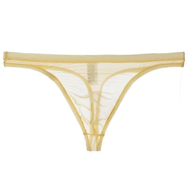 Herrtrosa Mesh Bekväm Svettabsorberande Tunn Underkläder Sexig T-shirt-xindaren Beige XXL