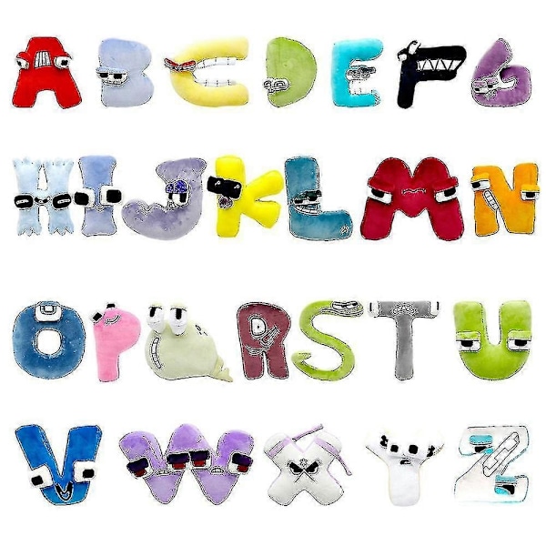 Alphabet Lore Plyslegetøj 26 Bogstaver Dyr Plushie Uddannelsesdukke til Børn Voksne Halloween Julegave-Xin I