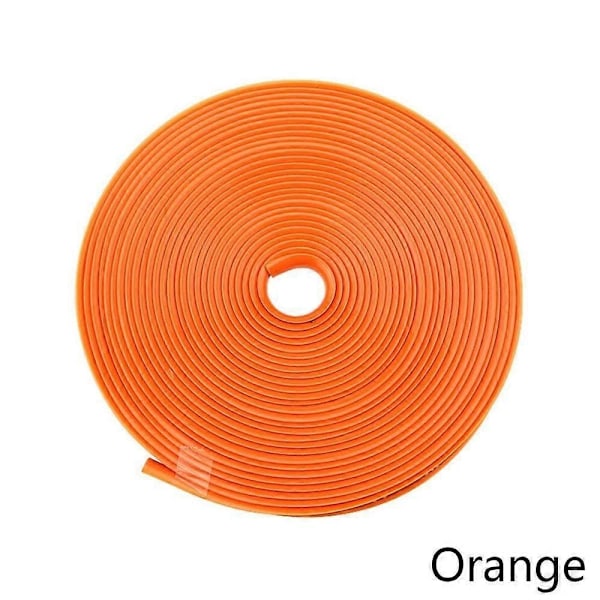 8M/Rulle Bilhjul Nav Däck Skyddsring Anti-kollisionsremsa Gummi Formning Trim Däckskydd Linje-xindaren orange