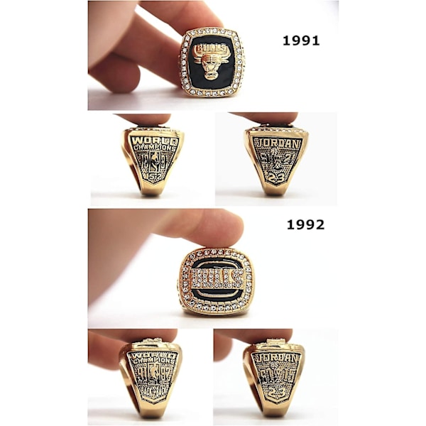 1991, 1992, 1993, 1996, 1997, 1998 Koripallo Chicago Championship Replica Bulls Champ Renkaat Setti Laatikossa Lahjoja Isille Nuorille Lapsille Miehille Pojille -Xin