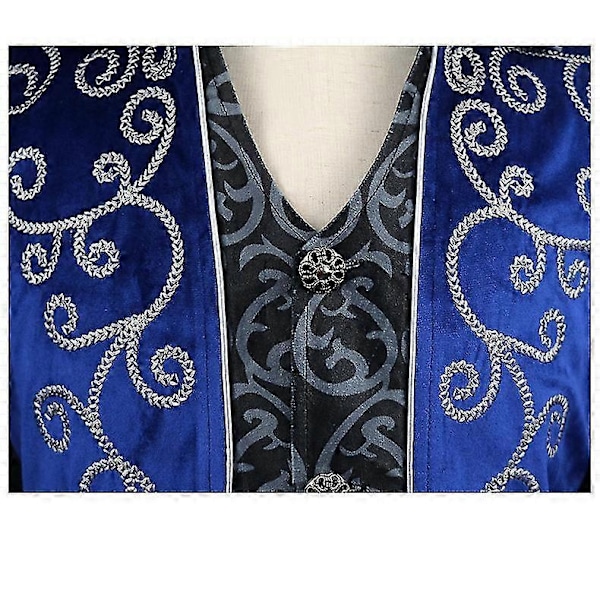 Miesten Steampunk Vintage Takki, Goottilainen Viktoriaaninen Smokkitakki - Xin RED L