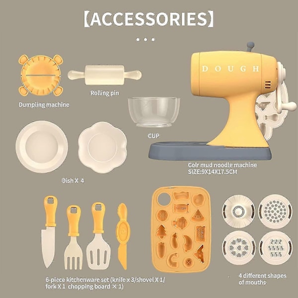 Maker Keittiö Leikkisetti Pasta lelut Lasten Muovailuvaha työkalut Nuudeli lelu Kone Set Leikkisetti Tarvikkeet Opettavainen 1kpl, Keittiösetti Lasten Syntymäpäivä-Xin