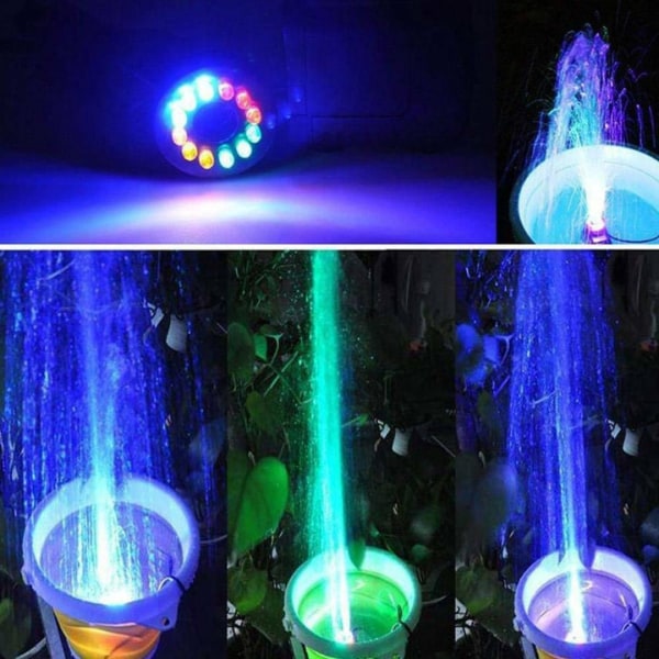 Fontänpump med LED-belysning, vattenpump för trädgård-Xin