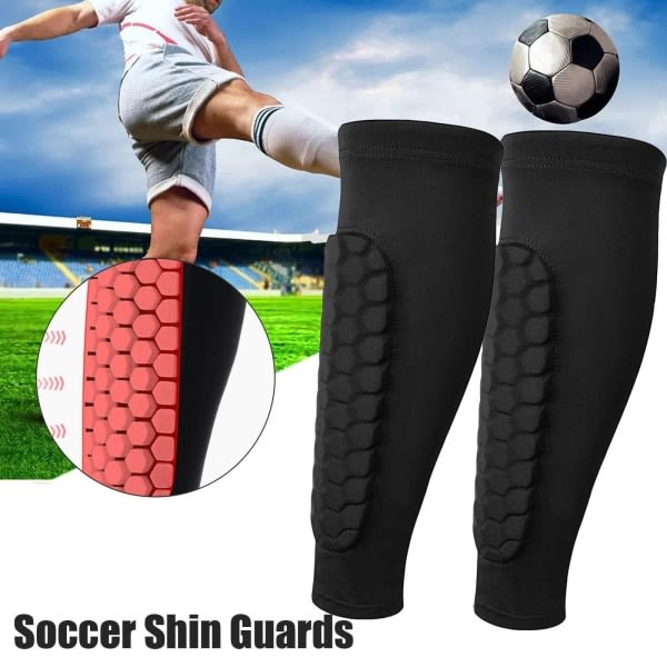 Honeycomb fotbollsskydd fotbollsskydd sport leggings svart M-Xin