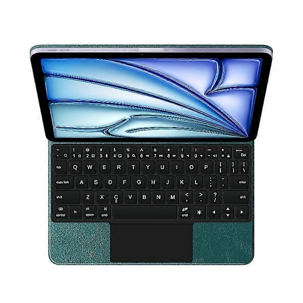 Kelluva magneettinen Bluetooth-näppäimistökotelo Multi-touch-kosketuslevyllä iPad Air 13 (2024) (M2) - Gr-Xin Green