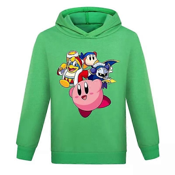 Ny Kirby Pojkar Flickor Casual Hoodie Barn Långärmad Tröja med huva Toppar Present-xindaren Green 13-14Years
