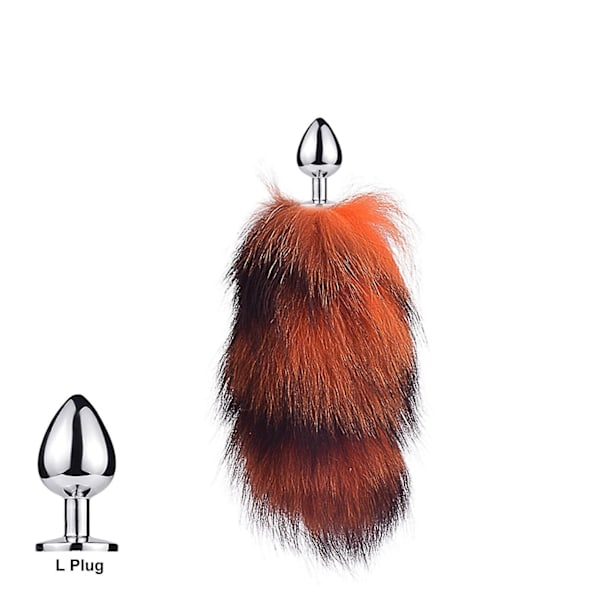 Haleplugg Foxehale Katte Små Rekvisitter Ekte Hår Liten Hale Avtakbar Hund Lek Sp-Xin Orange L