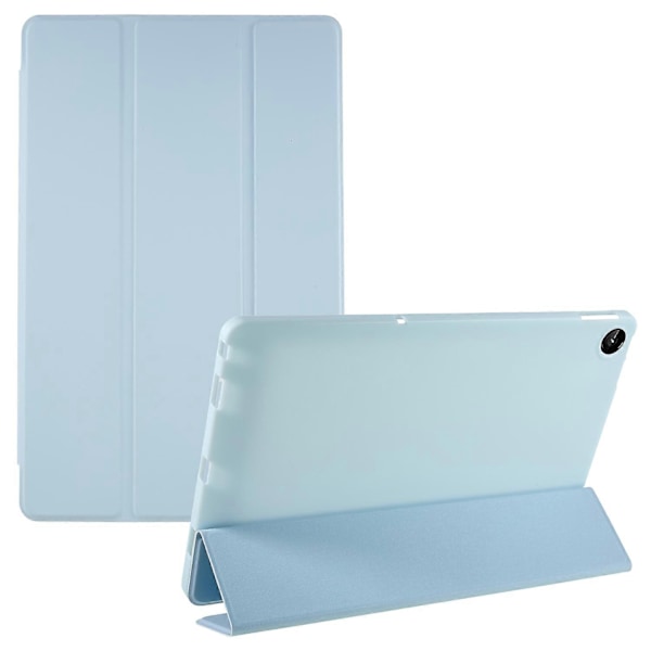 Til Lenovo Tab M10 Plus (3. generation) Tri-fold Stand PU Læder + Silikone Beskyttelsesetui Tablet Anti-drop Stødsikkert Cover-Xin Baby Blue