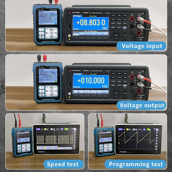 FNIRSI Bærbar Håndholdt 0-10V 4-20mAh Justerbar Strømspenning Simulator Signalgenerator Kilde-Xin