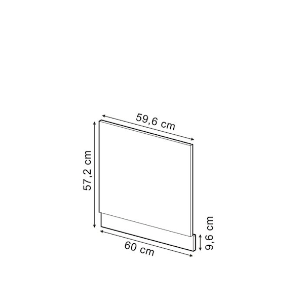 Façade R-Line, 60 cm, PT Ek, Antracit kampanj, Guld ek, Vicco Anthracitkampanj, Guldstarkekar