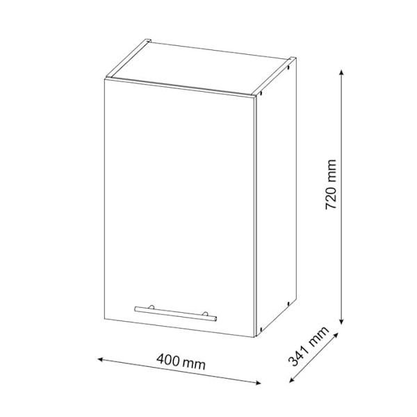 Vicco Fame-Line köksskåp, antracit Högblank, 40 cm Antracit Högglans, Brun