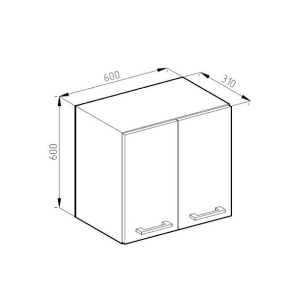 Højskab VICCO R-Line Hvid Land 60 cm