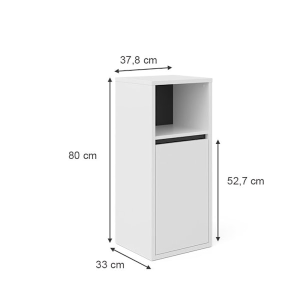 Vicco Viola kylpyhuonekaappi, valkoinen, 38 x 80 cm Vit, kol