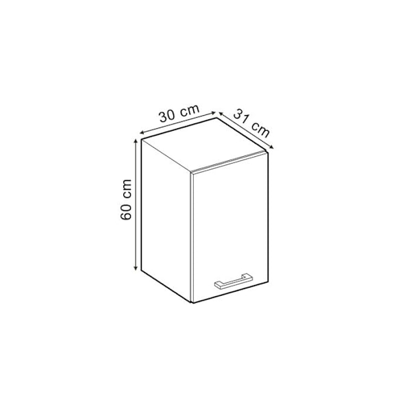 Vicco R-Line mikroaaltouunikaappi, musta betoni, 60 cm Svart betong, antracit