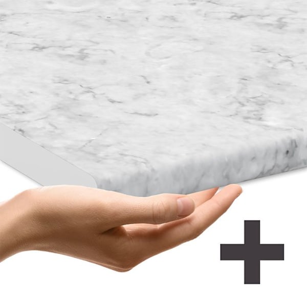 Fame-Line köksskåp, 80cm med 3 lådor, PT Marble, Ljusblågrå, Guldstyrka ek, Vicco Ljusblågrå, gyllene ek