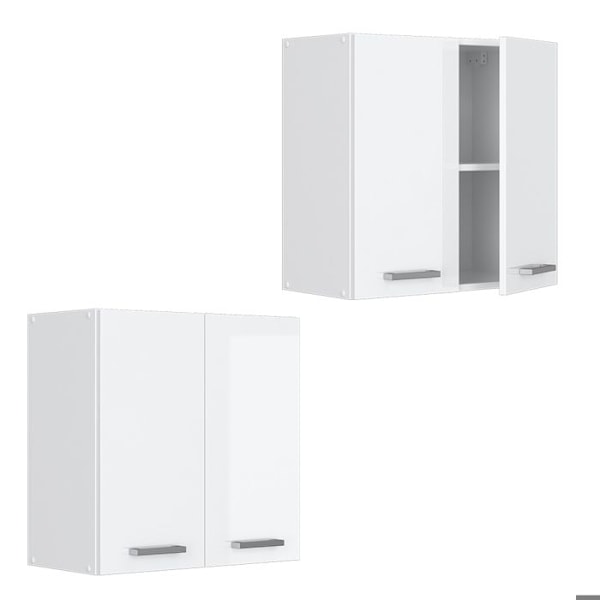 VICCO R-Line High Cabinet Kiiltävä Valkoinen 60 cm Vit Högglans, Vit