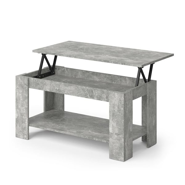 Vicco Sofabord Lorenz, Beton, 100 x 50 cm med løftefunktion Betong