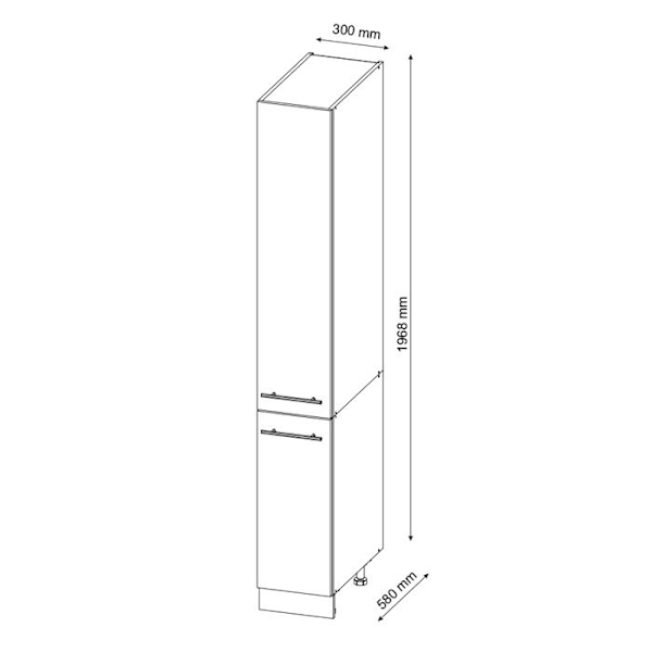 Vicco Fame-Line skjuthögskåp antracit vinröd 30 cm Vinröd Högglans, antracit