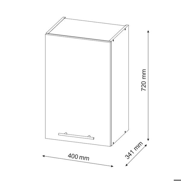 Vicco Fame-Line badrumsväggskåp, antracit Högblank, 40 x 72 cm Antracit Högglans, Vit