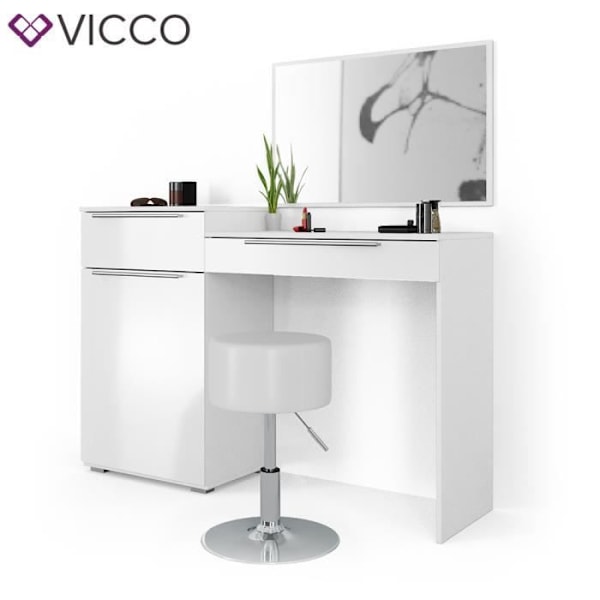 Vicco sminkbord Little Lilli blank vit med pall